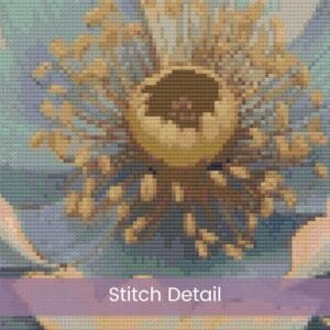 Abstract Poppy Cross Stitch Pattern