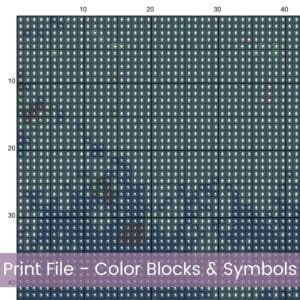 Abstract Poppy Cross Stitch Pattern