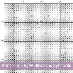 William Morris Tapestry-Inspired Vintage Blue Flower Nature Cross Stitch Pattern, Decorative Arts & Crafts Embroidery Decor, Full Coverage