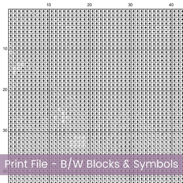 Abstract Poppy Cross Stitch Pattern
