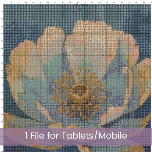 Abstract Poppy Cross Stitch Pattern