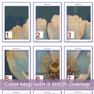Abstract Poppy Cross Stitch Pattern