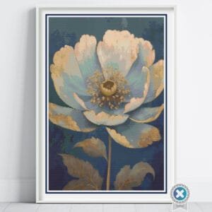 Abstract Poppy Cross Stitch Pattern