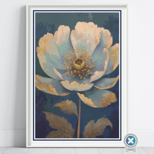Abstract Poppy Cross Stitch Pattern