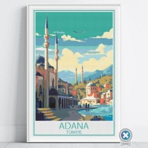 Adana Türkiye Travel Poster Pattern