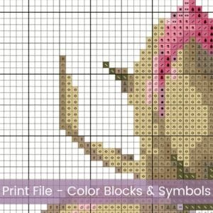 Peony Flowers Counted Cross Stitch PDF Pattern, Large Pink Peony Flowers Cross Stitch Pattern, Flowers PDF Pattern, Instant Download