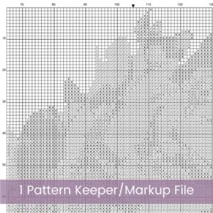 Peony Flowers Counted Cross Stitch PDF Pattern, Large Pink Peony Flowers Cross Stitch Pattern, Flowers PDF Pattern, Instant Download