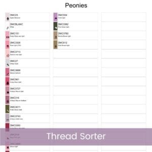 Peony Flowers Counted Cross Stitch PDF Pattern, Large Pink Peony Flowers Cross Stitch Pattern, Flowers PDF Pattern, Instant Download